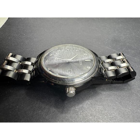 Citizen Eco-Drive Corso Diamond Accent Date Gunmetal Watch 37MM E111-R020728 main image 11